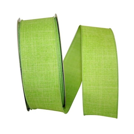 Reliant Ribbon Reliant Ribbon 92573W-204-40K Everyday Linen Value Wired Edge Ribbon - Lime - 2.5 in. x 50 yards 92573W-204-40K